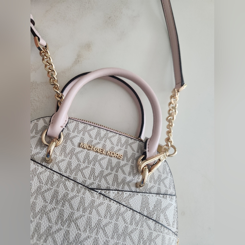 Michael Kors XS Jet Set Travel Mini Satchel With Crossbody Strap. Blush! New! - Picture 3 of 11